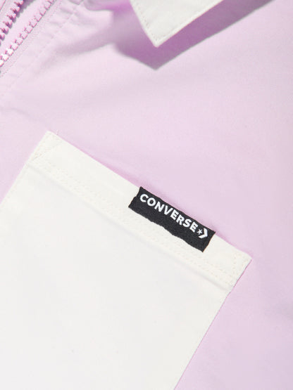 Converse 女童拼色拉链夹克（紫色）