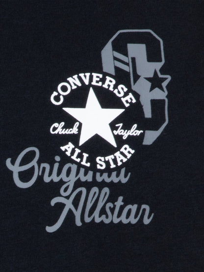 Boys Retro Front Back Logo T-Shirt in Black