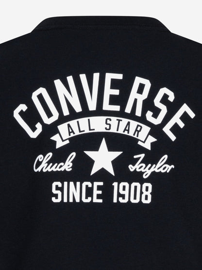 Boys Retro Front Back Logo T-Shirt in Black