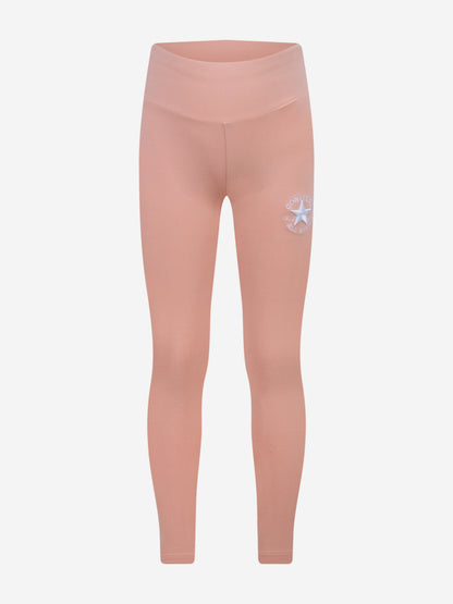 Girls Boxy T-Shirt and Leggings Set in Pink
