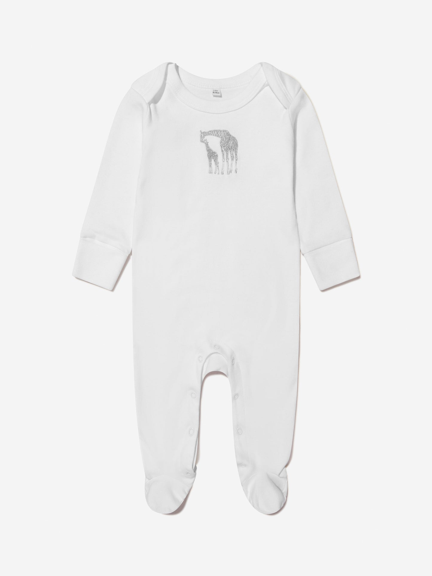 Cotton and Company Baby 男女通用有机棉长颈鹿婴儿连体衣和平纹细布套装
