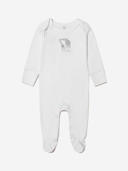 Cotton and Company Baby 男女通用有机棉长颈鹿婴儿连体衣和平纹细布套装