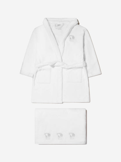 Cotton and Company 婴儿中性纯棉长颈鹿浴袍和毛巾套装
