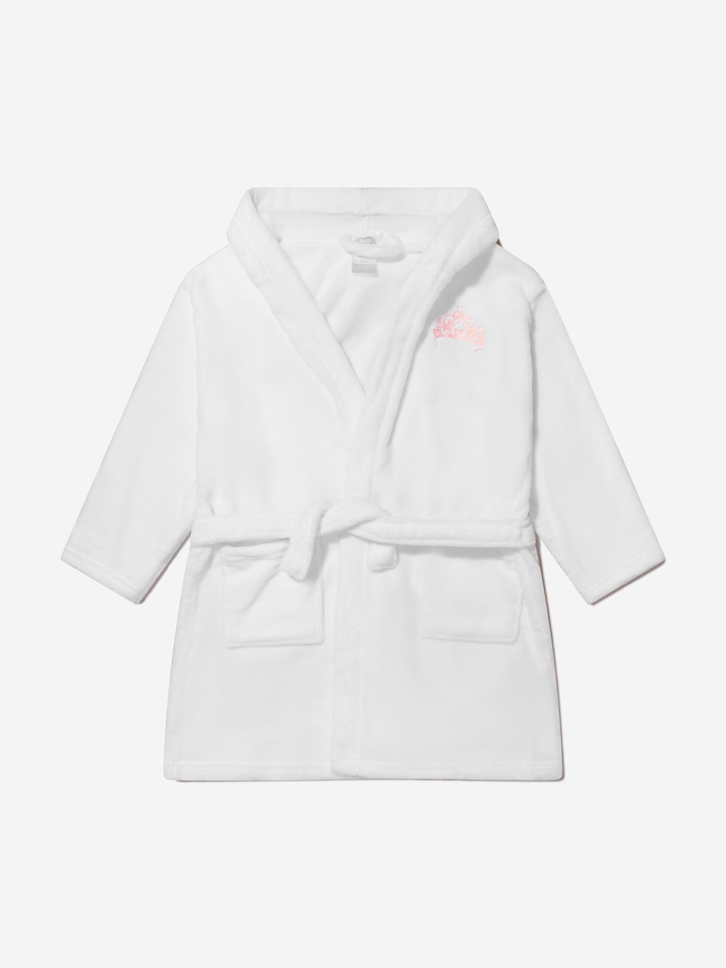 Cotton and Company 女婴有机棉皇冠平纹细布浴袍和毛巾套装