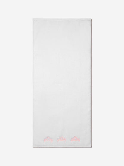Cotton and Company 女婴有机棉皇冠平纹细布浴袍和毛巾套装