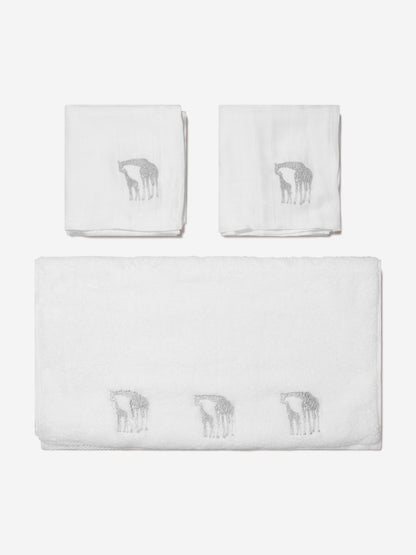 Cotton and Company 男女通用有机棉平纹细布和棉质长颈鹿毛巾套装