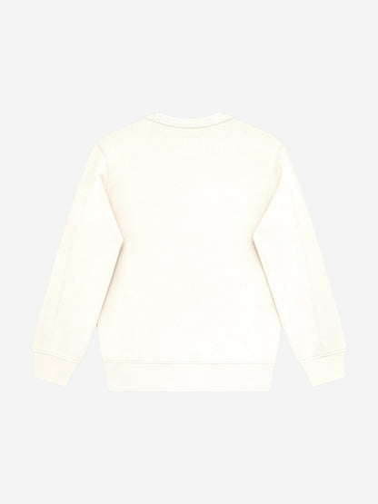 CP Company 男孩象牙色徽标运动衫