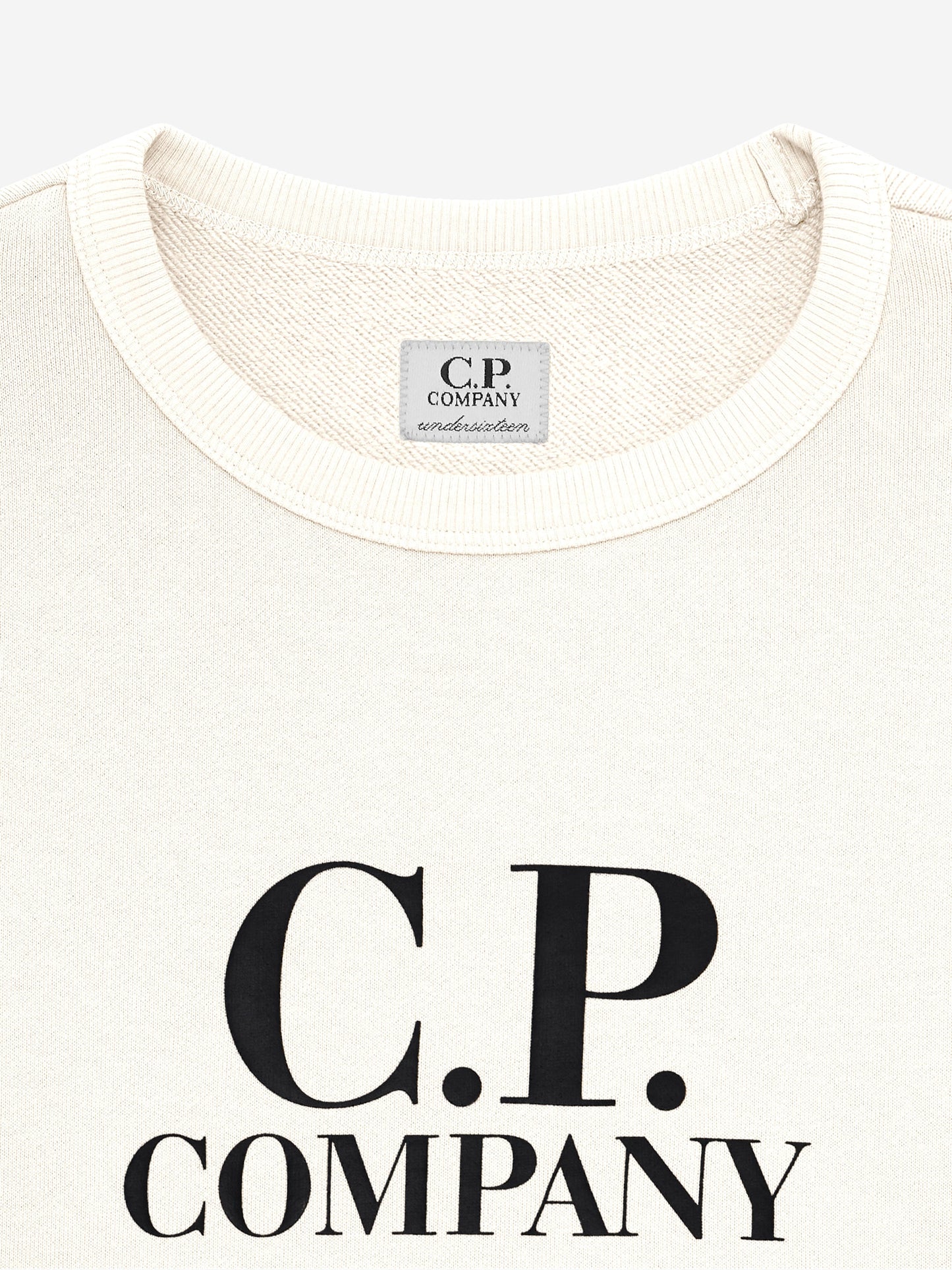 CP Company 男孩象牙色徽标运动衫