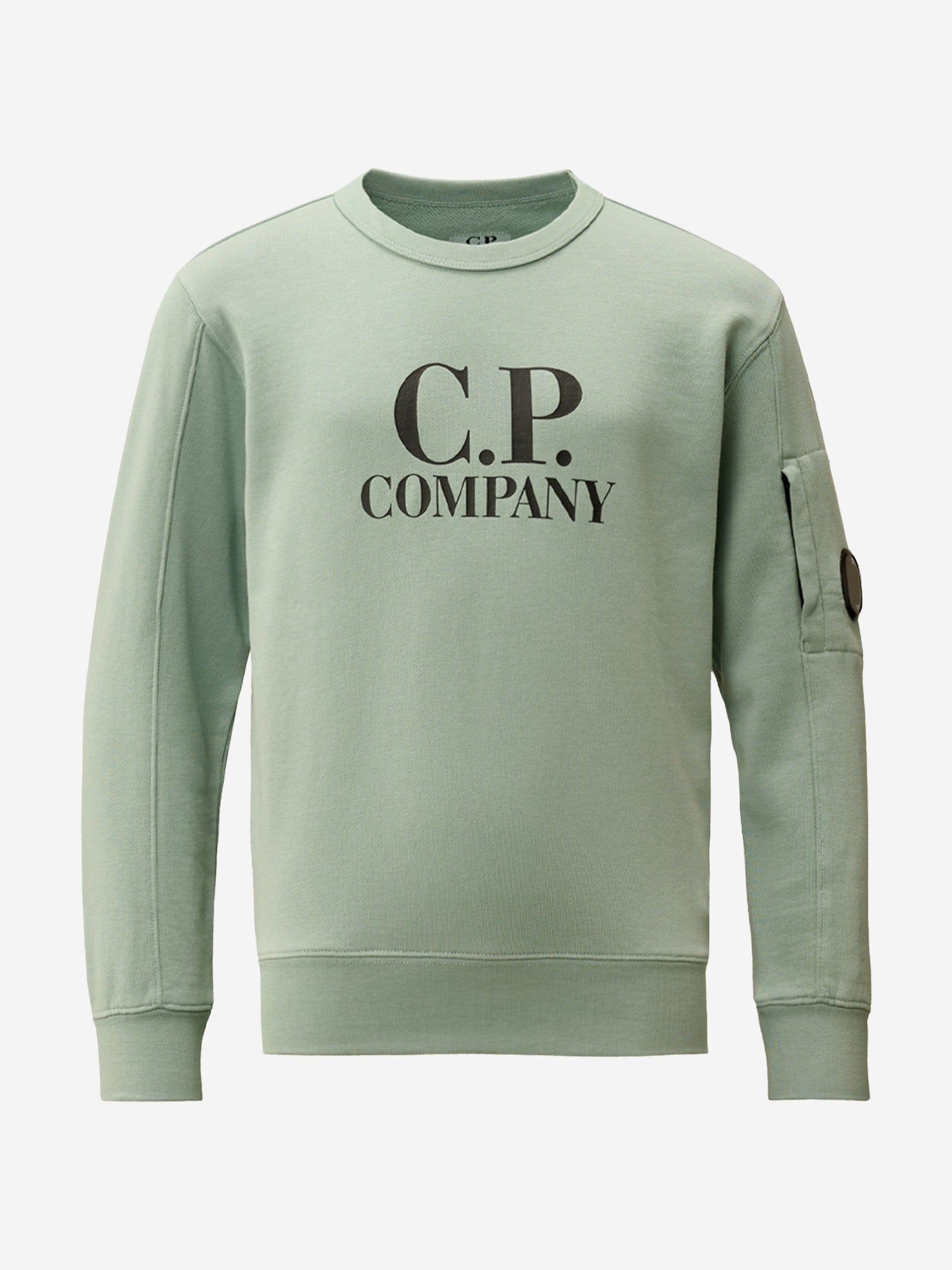 CP Company 男孩绿色徽标运动衫
