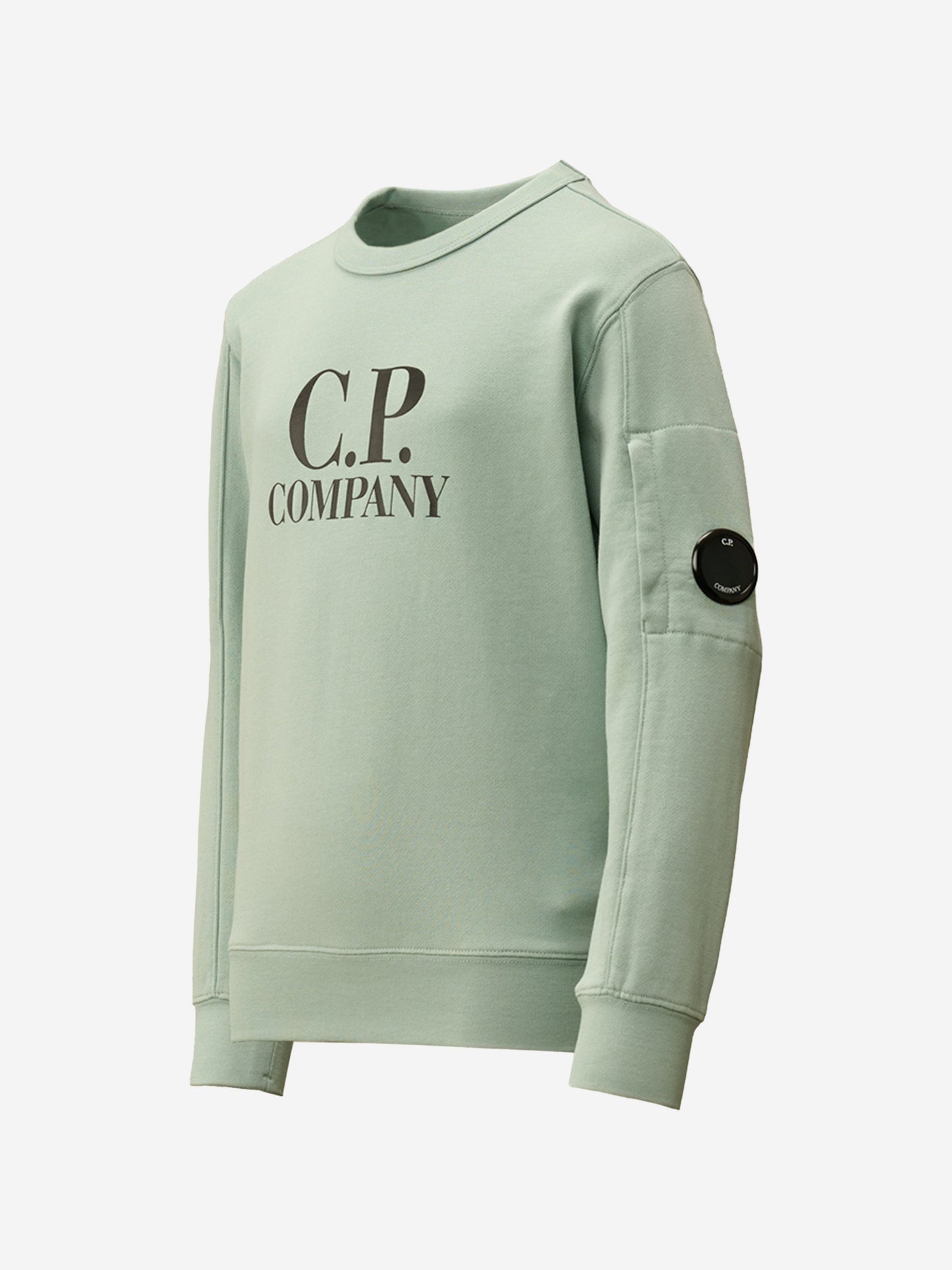 CP Company 男孩绿色徽标运动衫