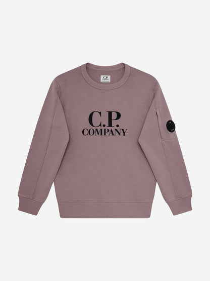 CP Company 男孩紫色徽标运动衫
