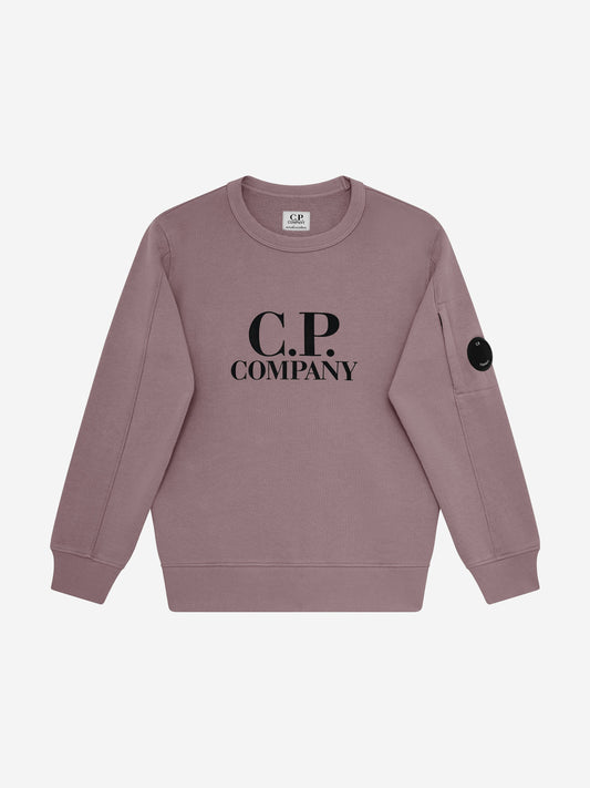CP Company 男孩紫色徽标运动衫