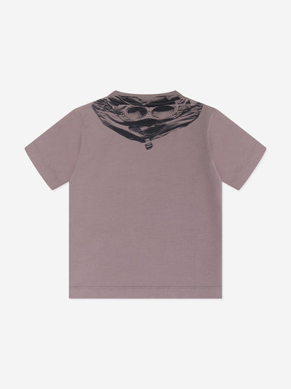 CP Company 男孩紫色徽标 T 恤