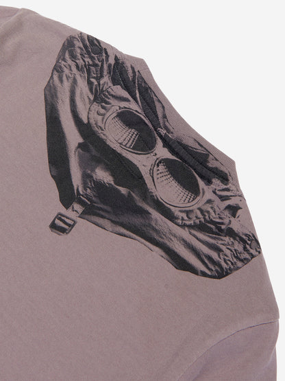 CP Company 男孩紫色徽标 T 恤