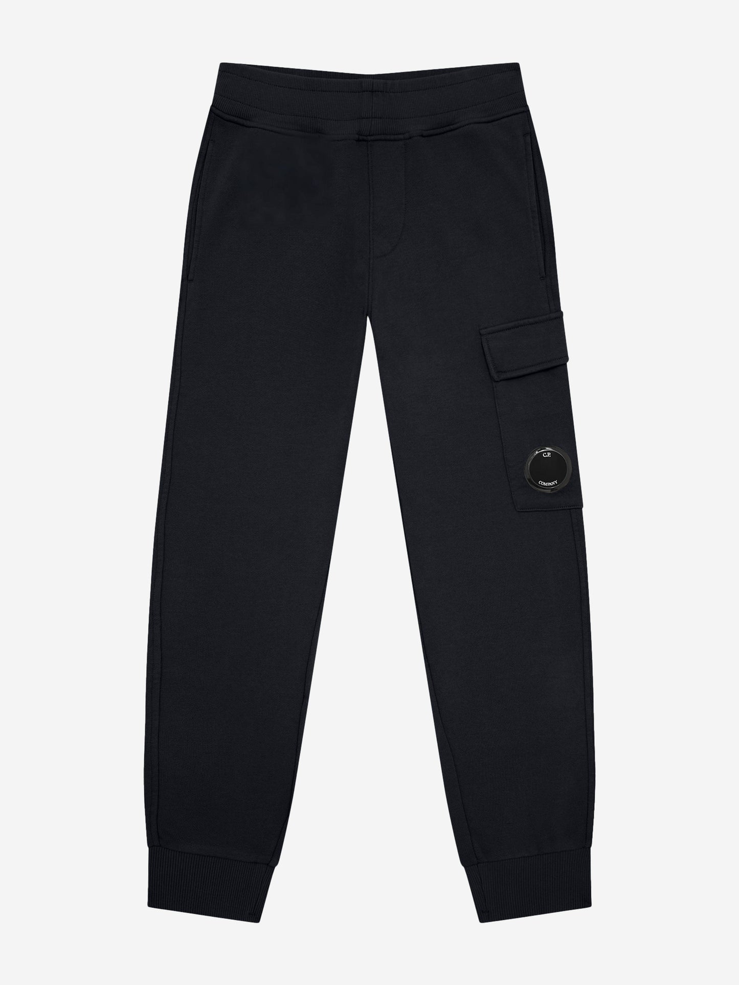 CP Company 男童黑色工装慢跑裤