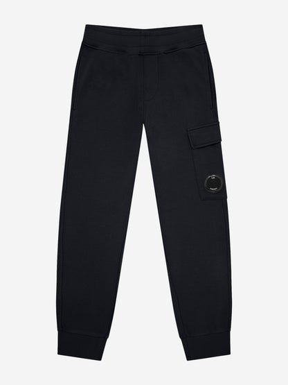 CP Company 男童黑色工装慢跑裤