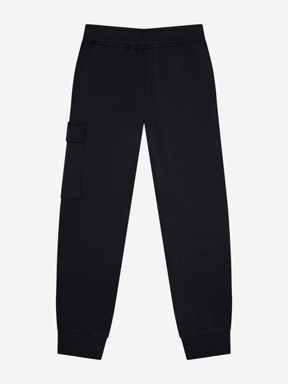 CP Company 男童黑色工装慢跑裤