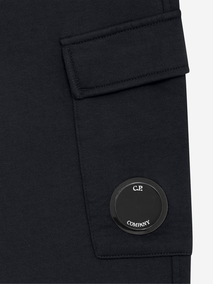 CP Company 男童黑色工装慢跑裤