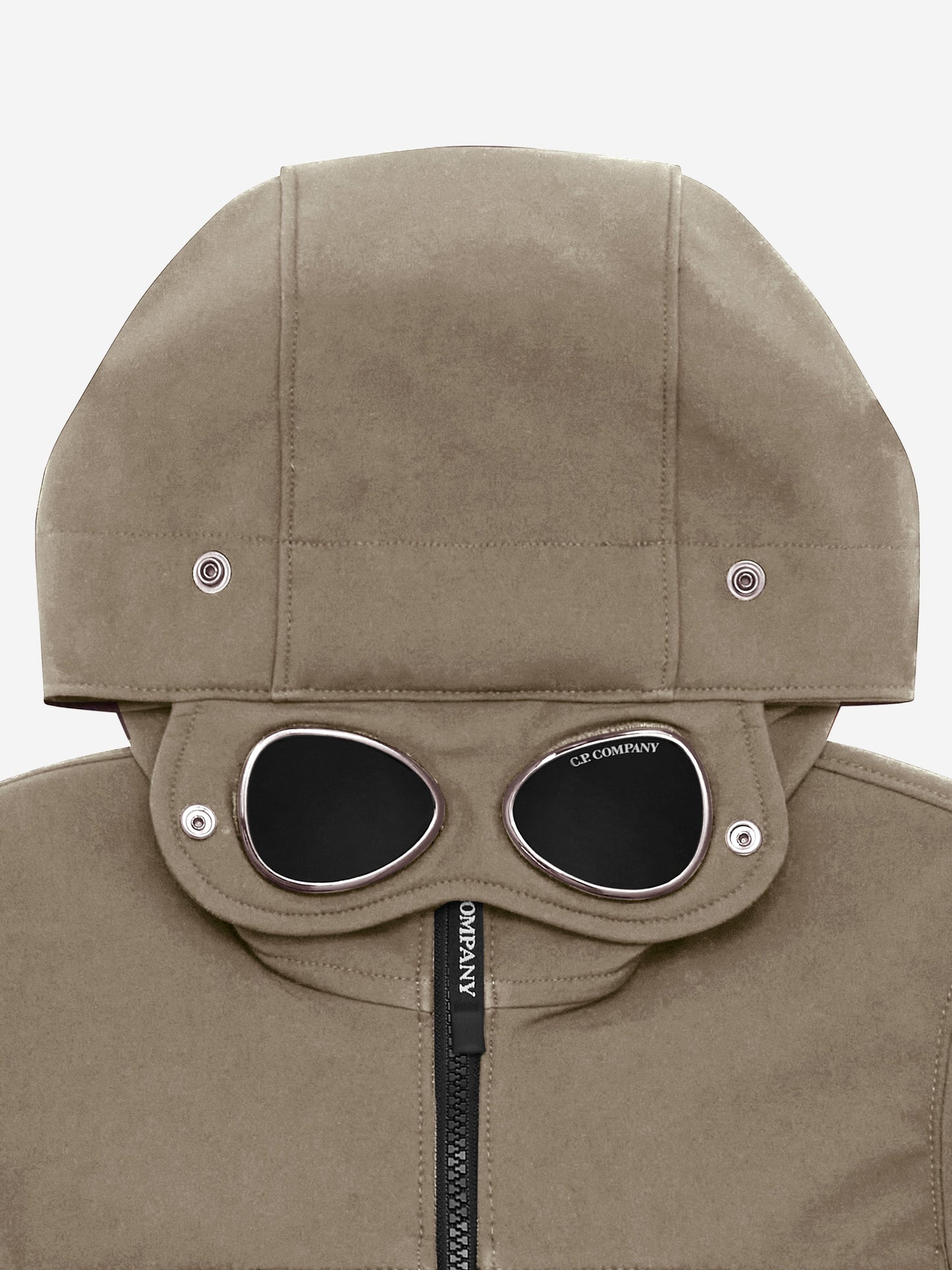 CP Company 男童连帽护目镜夹克（棕色）