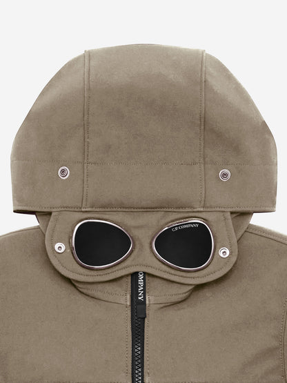 CP Company 男童连帽护目镜夹克（棕色）