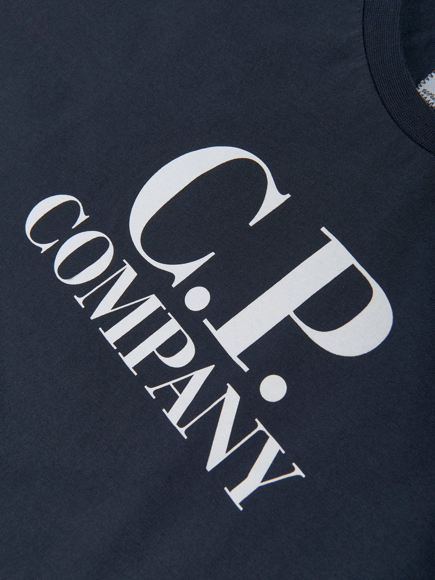 CP Company 男童长袖徽标 T 恤（海军蓝）