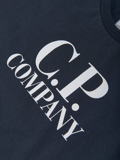 CP Company 男童长袖徽标 T 恤（海军蓝）