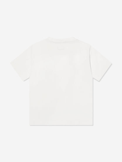 CP Company 男孩象牙色徽标 T 恤
