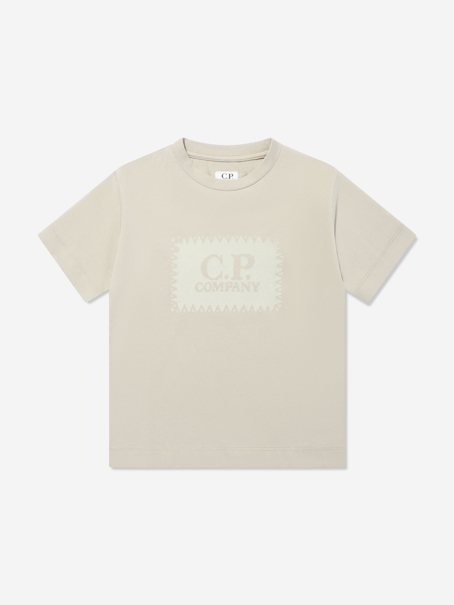 CP Company 男孩绿色徽标 T 恤