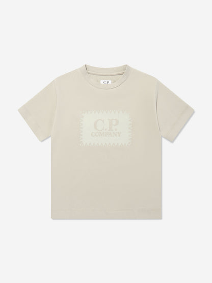 CP Company 男孩绿色徽标 T 恤