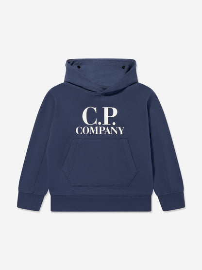 CP Company 男童海军蓝徽标连帽衫