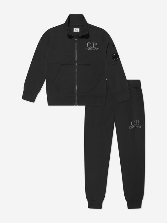 CP Company 男童黑色徽标运动服