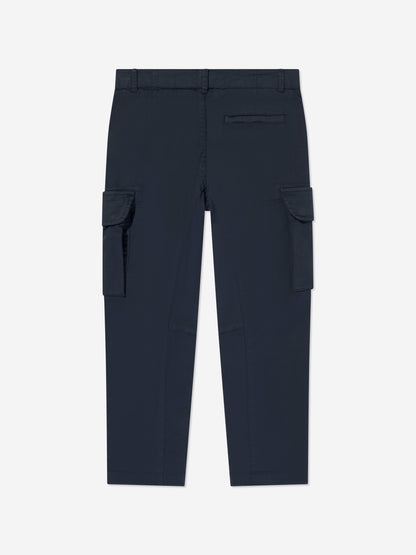 Boys Lens Cargo Trousers in Navy