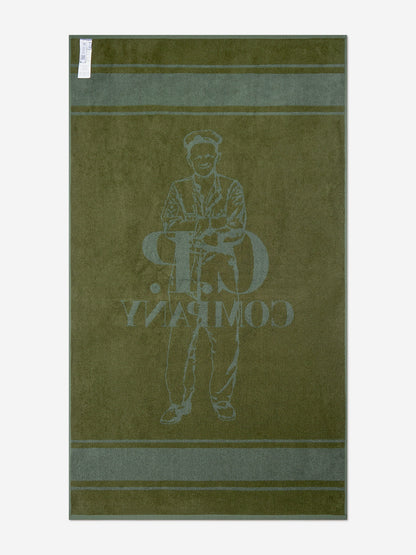 Boys Logo Beach Towel in Green (188 x 92cm)