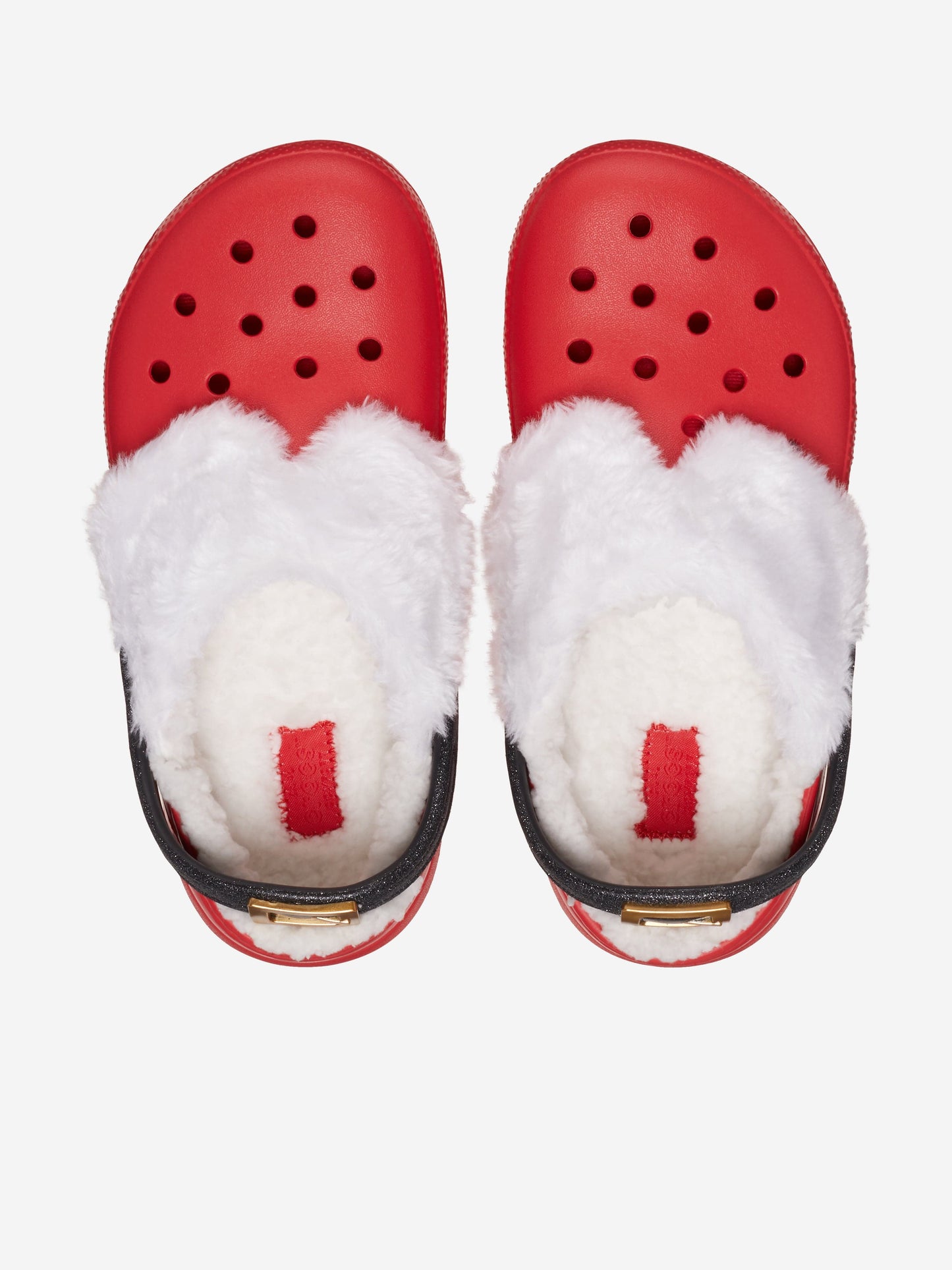 Crocs Kids Classic Lined Santa Clog in Red