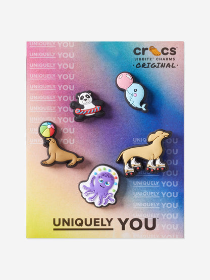 Crocs 儿童趣味动物朋友 Jibbitz™ 饰品 5 件装（多色）