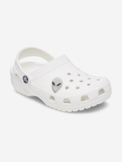 Crocs Kids 银色闪光外星人头 Jibbitz™ 饰品