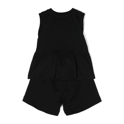 女童黑色Logo棉套装