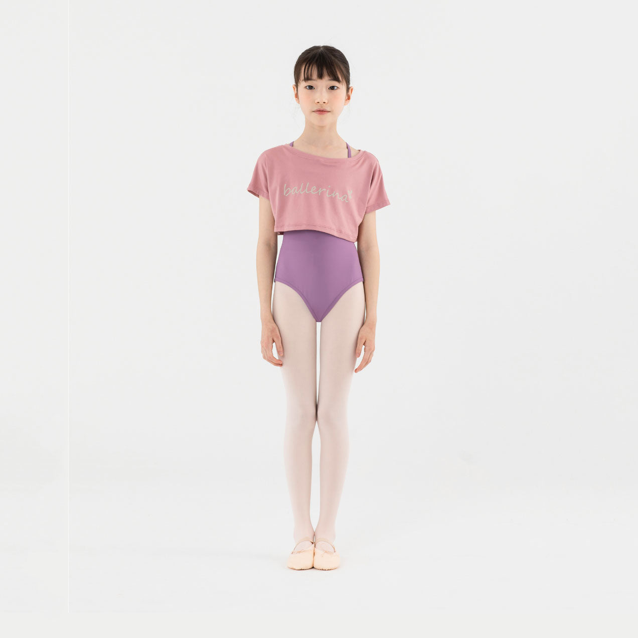 女童紫色芭蕾舞连体衣