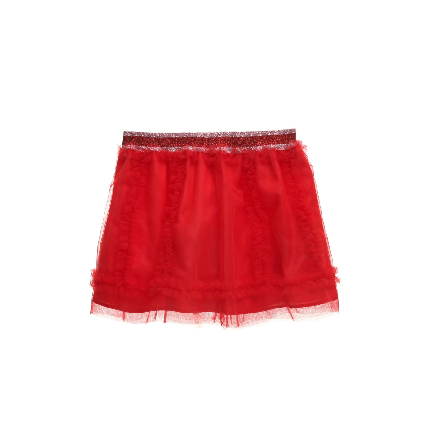 Baby Girls Scarlet Red Lace Trims Skirt