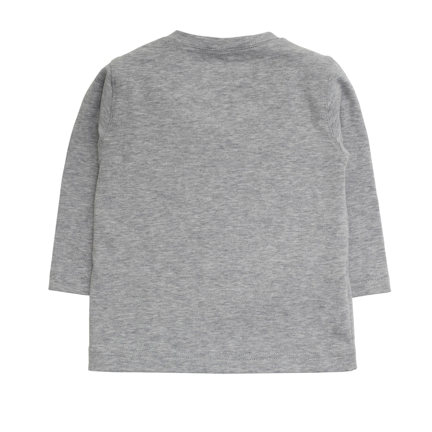 Baby Gilrs Grey Printed & Patch Trims Cotton T-Shirt
