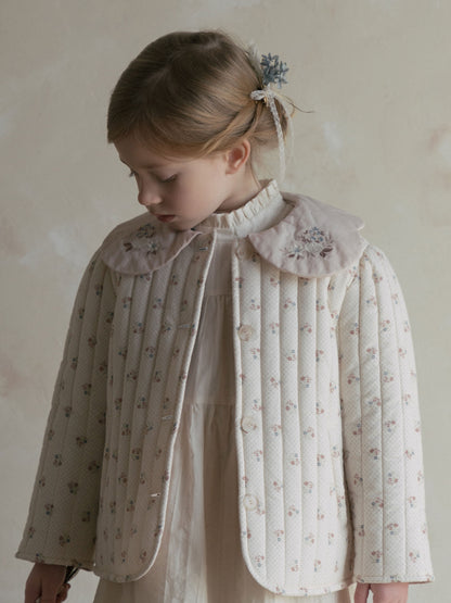 女童白色棉连衣裙