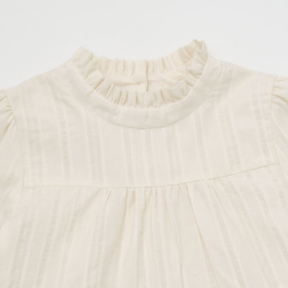 女童白色棉连衣裙