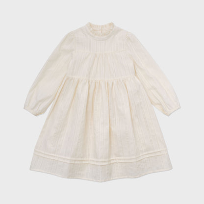 女童白色棉连衣裙