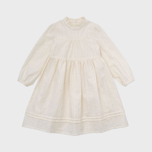 女童白色棉连衣裙