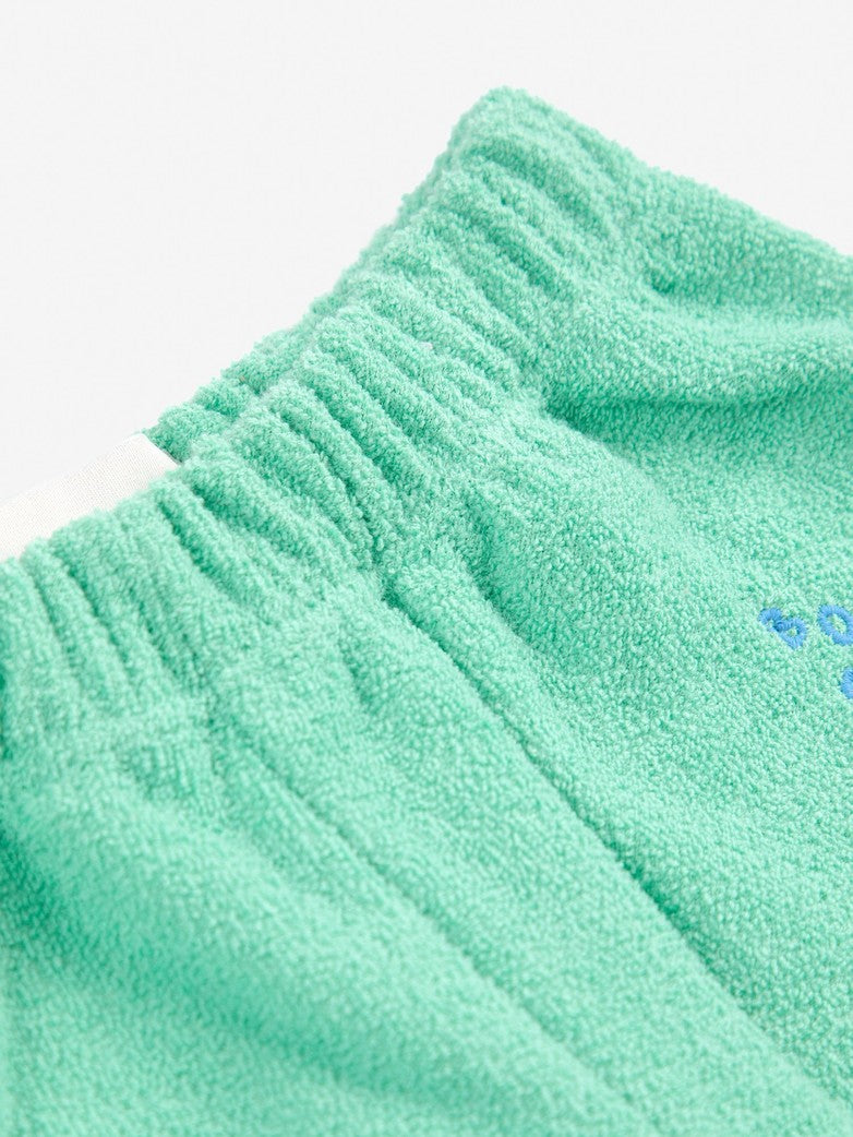 Green color block jogging pants