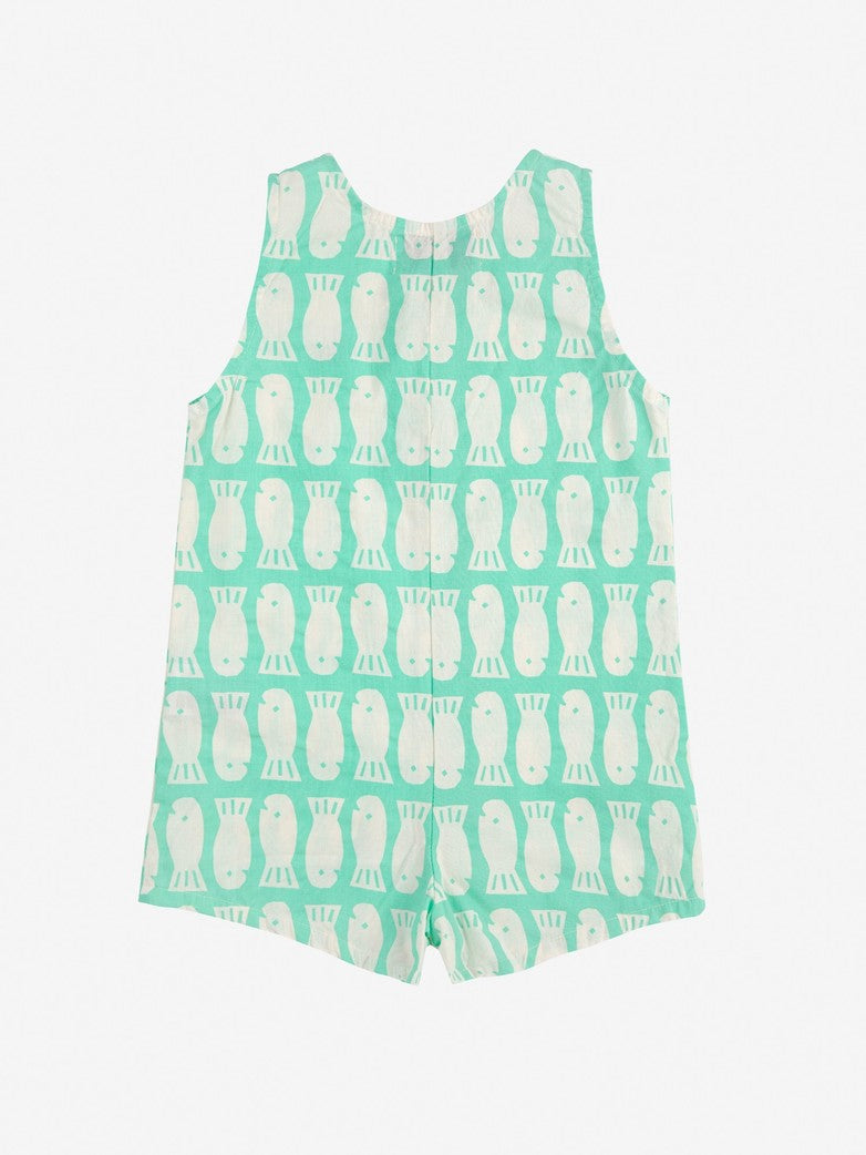 Lucky Fish all over woven playsuit