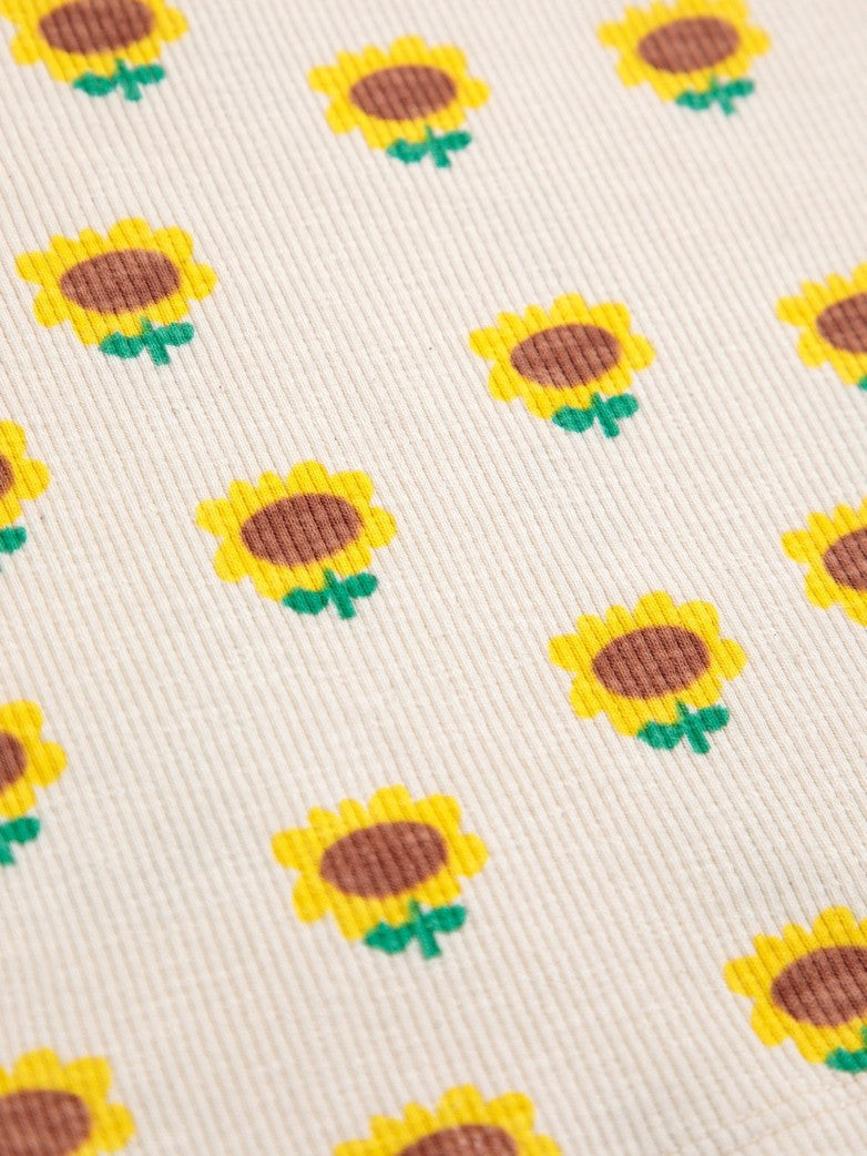 Sunflower all over balloon sleeve T-Shirt