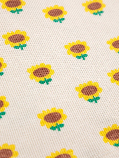 Sunflower all over balloon sleeve T-Shirt