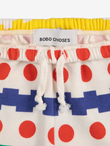 Geometrical all over waffle pants