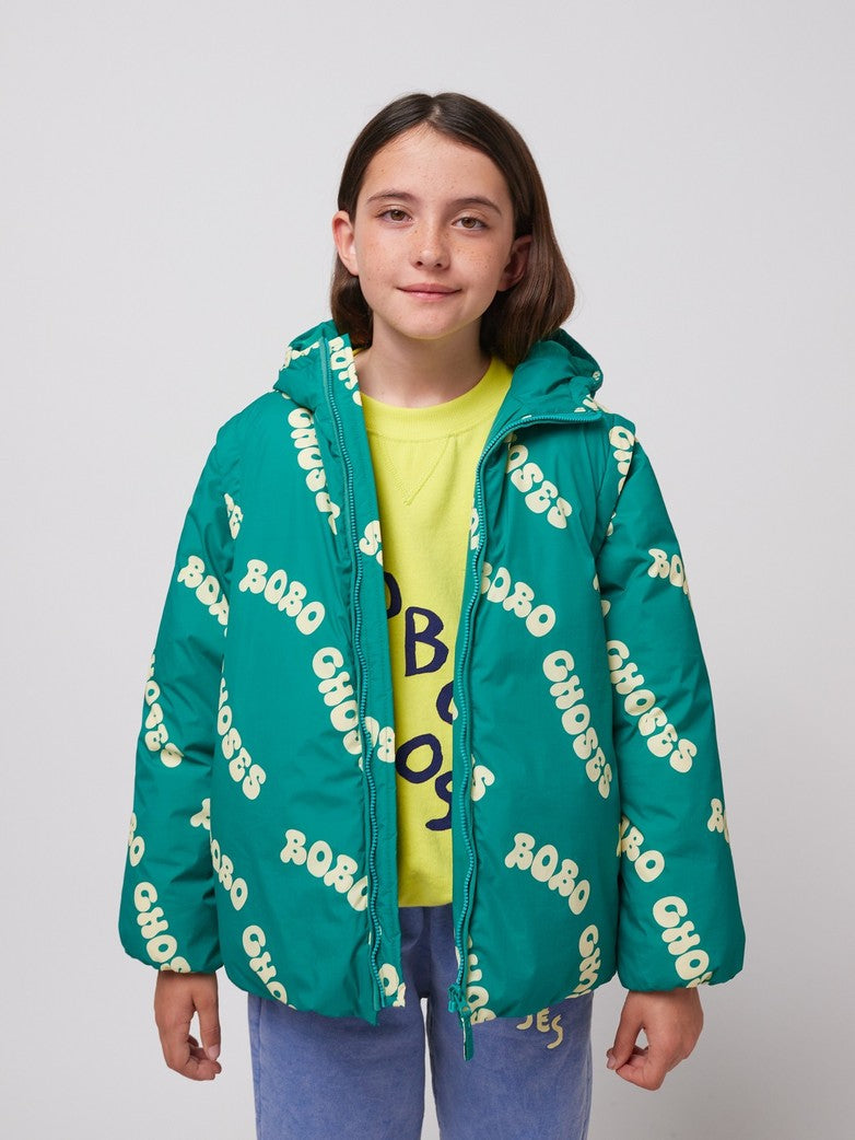 Wavy Bobo Choses all over light padded anorak
